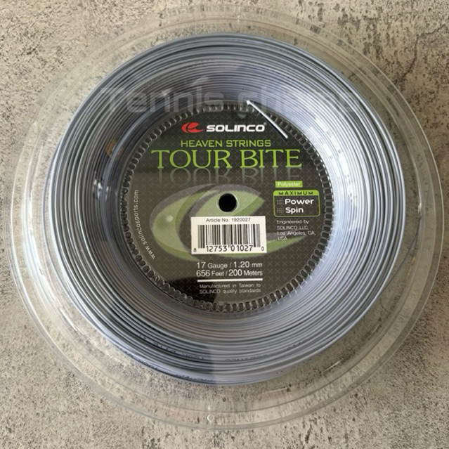 Solinco Heaven Strings Tour Bite 120 มม.17G Racket String/Tennis Racket String Solinco Tour Bite สีเ