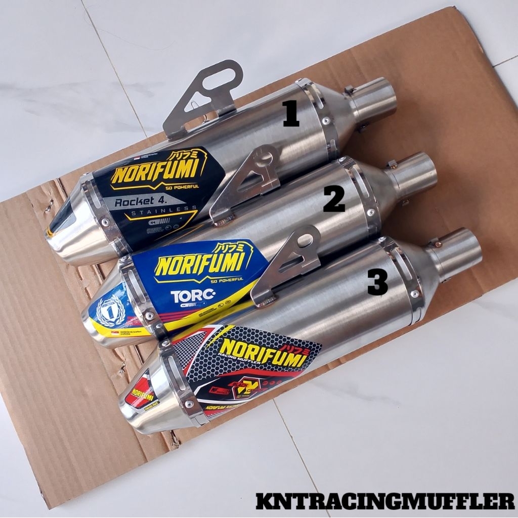 Norifumi Rocket 4, Tox, Norifumi, Canister Muffler เท่านั้น Stainless 38mm