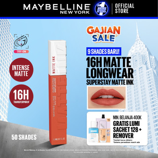 [SHOPEE BEAUTY AWARDS - BEST LIP MAKEUP] MAYBELLINE OFFICIAL Superstay Matte Ink Liquid Long Lasting Waterproof Matte Lipstick Lipcream Make Up Transferproof Tahan 16 Jam Vinyl Ink