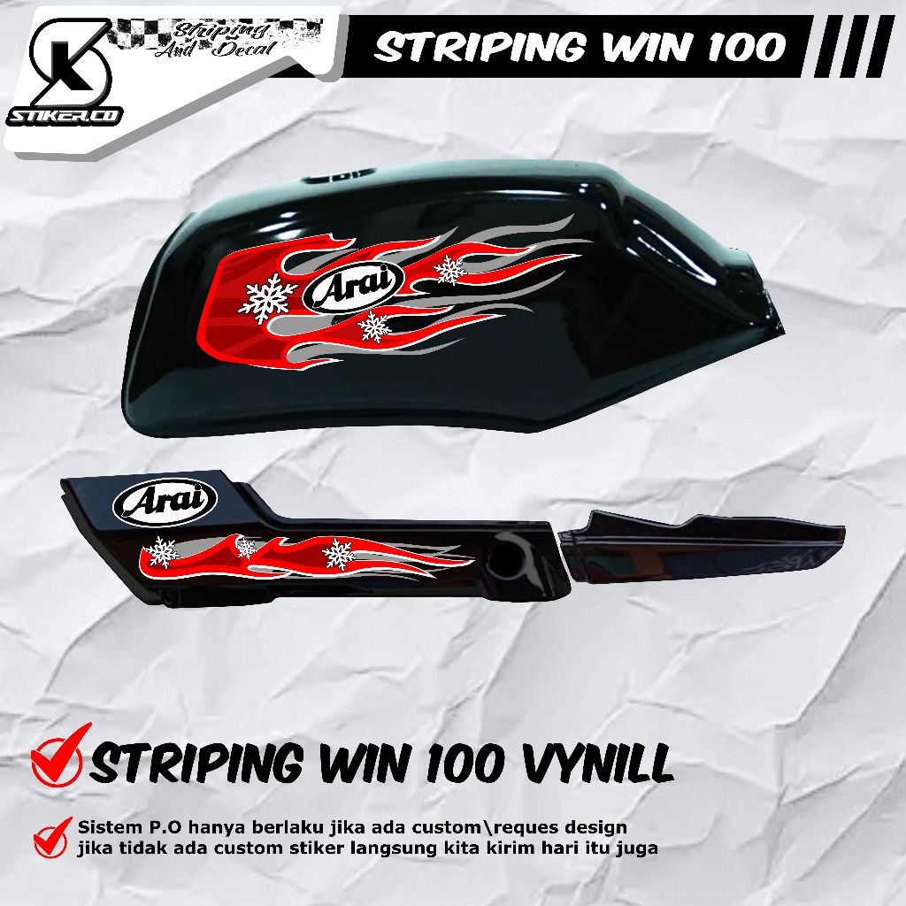 สติ๊กเกอร์แถบ WIN 100, ไฟส่องสว่างแถบตัวถัง HONDA WIN 100 62 อัน, HONDA WIN 100 STRIPING