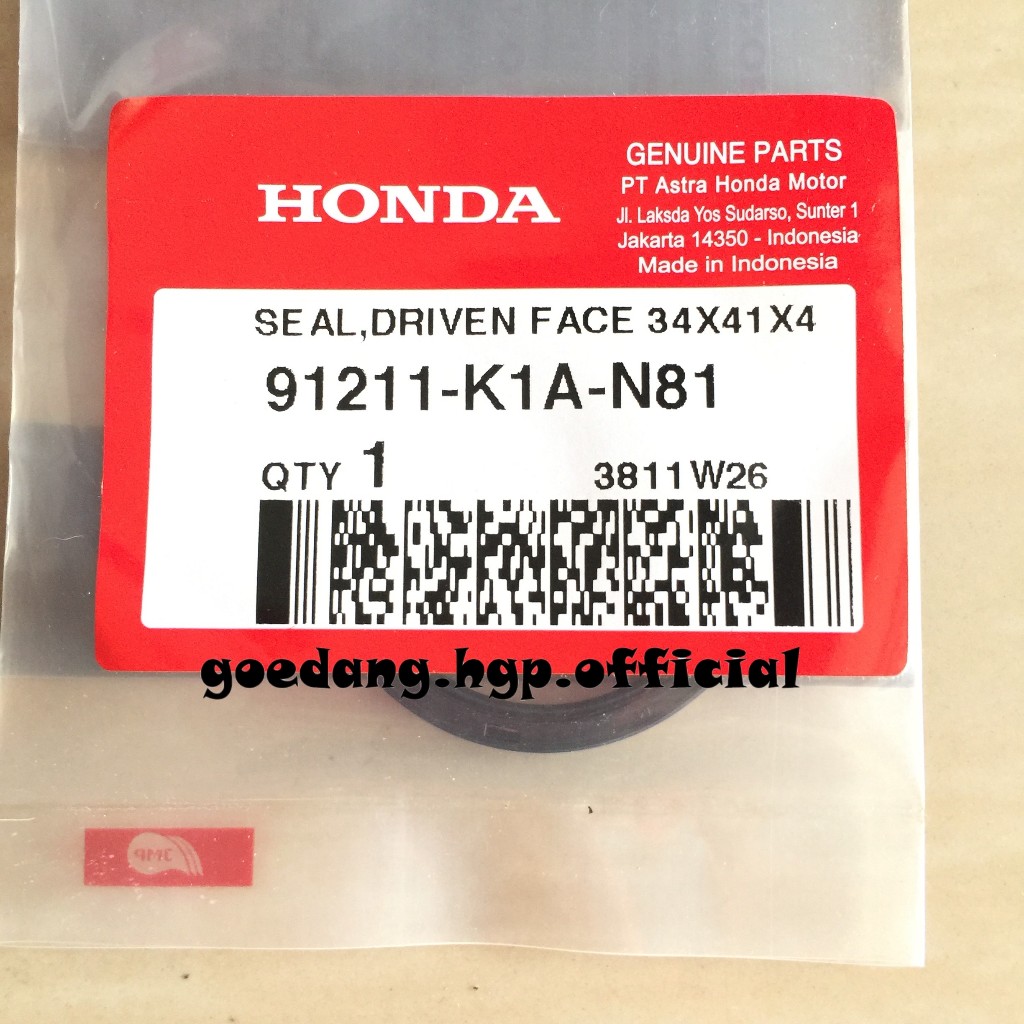Driven Face Seal 34 X 41 X 4 ซีล Poly ORIGINAL AMH 91211K1AN81
