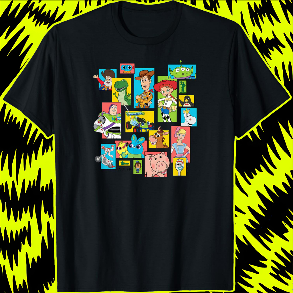 Makeyoushine X Generation90 Toy Story ตัวละคร Collage เสื้อยืด – Vintage 90s Retro ผู้ชายผู้หญิง Uni