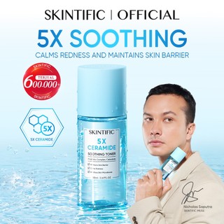 SKINTIFIC - 5X Ceramide Soothing Essence Toner Wajah | Skin Barrier Improve Redness Sensitive Calming After-sun Repair Care Gentle Hydrating toner badan