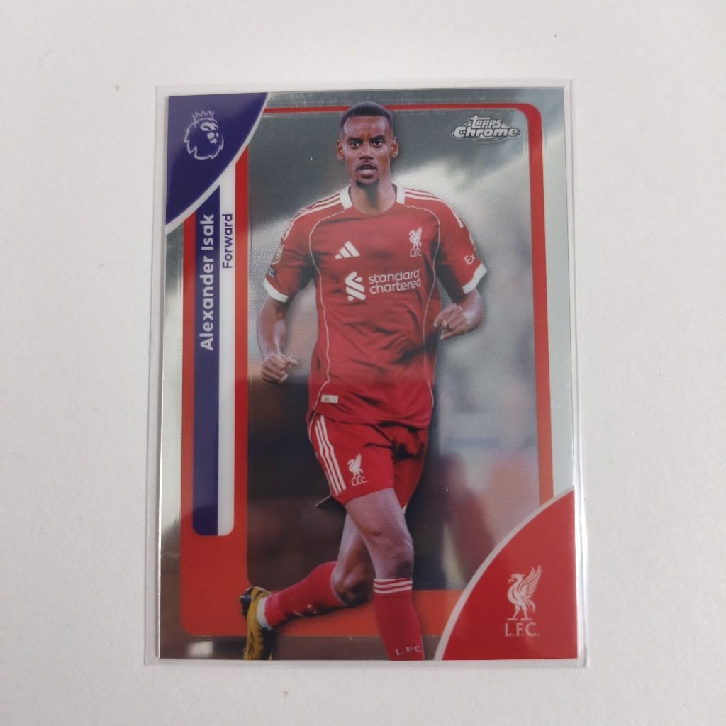 การ์ดฟุตบอล Chrome Topps Alexander Isak Liverpool
