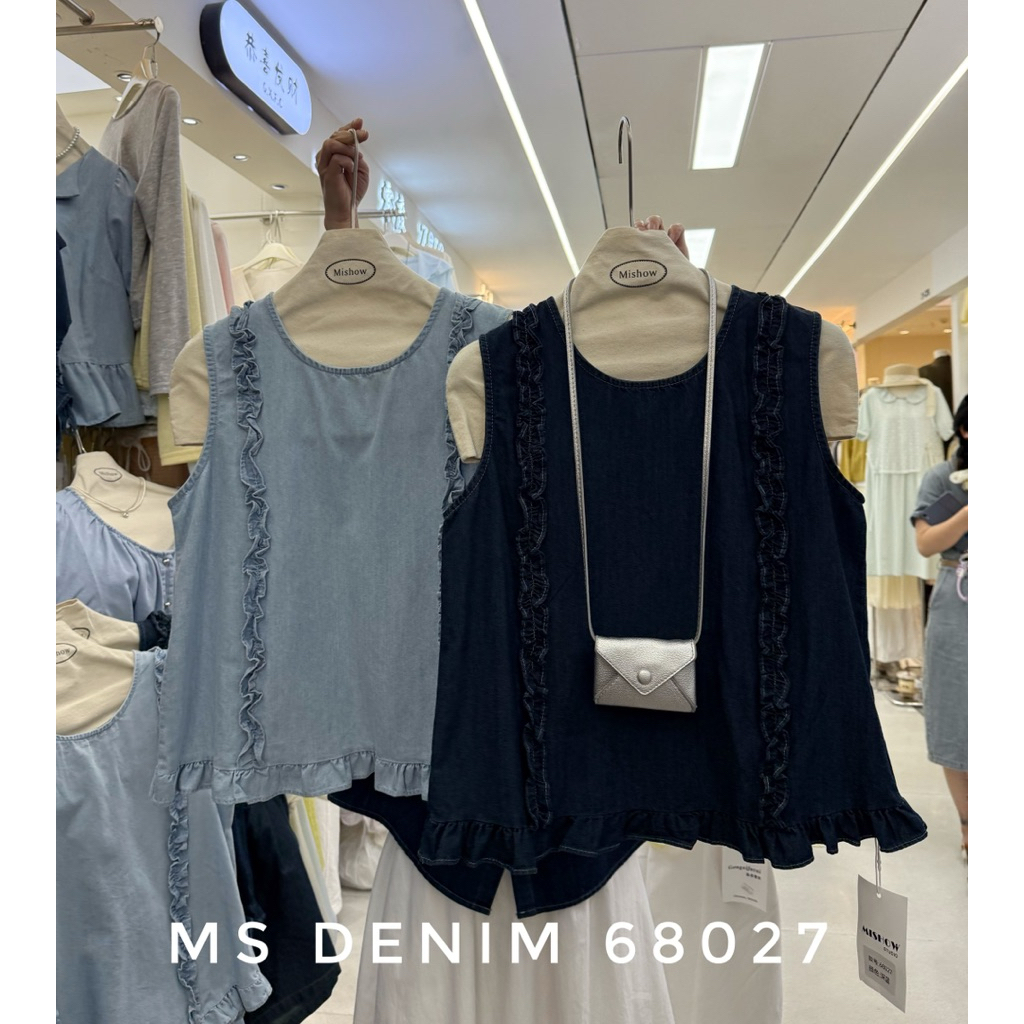 MISHOW DENIM TOP 68027 CH ผู้หญิง BLOUSE TOP