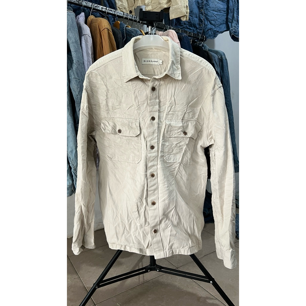 KEMEJA Giordano เสื้อเชิ้ตยีนส์