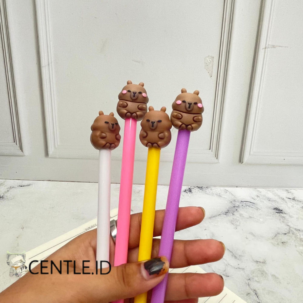 CAPYBARA V2 PGK-1581 CUTE CAPPYBARA GEL PEN UNIQUE KOREAN AESTHETIC GIFT
