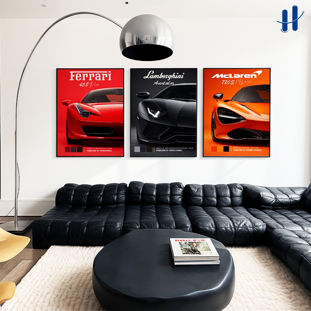 Haydecor Ferrari Lamborghini McLaren Premium Modern Sport Car Frame โปสเตอร์ตกแต่งผนัง