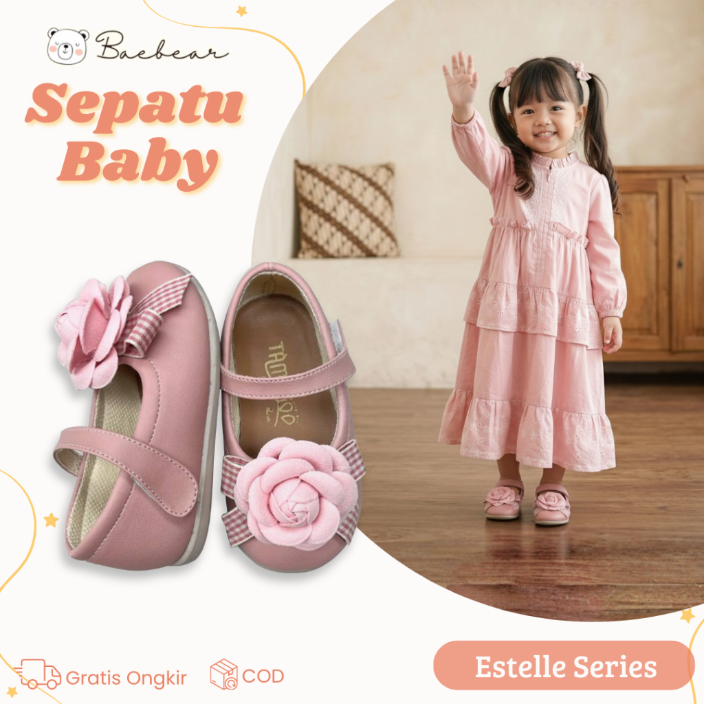 Baebear Estelle Series Prewalker & Walker Baby Party Shoes - กันลื่น / น่ามอง / ดอกไม้