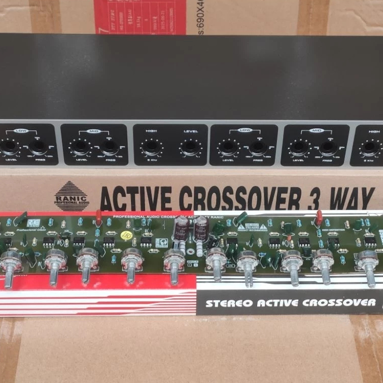 3Way Stereo Crossover Active Kit และกล่อง