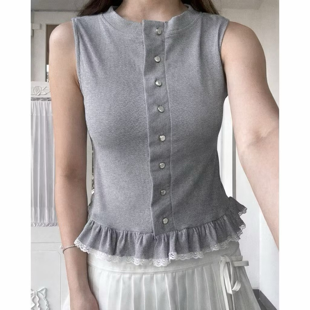 JIHOON TOP RIB เสื้อท็อปผู้หญิง