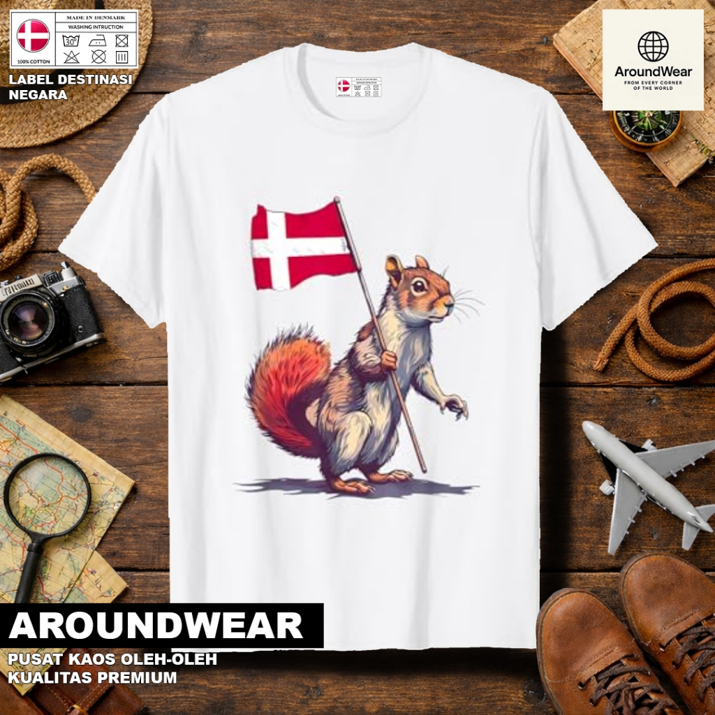 เสื้อยืด DENMARK 32 SOUVENIR พร้อมแท็ก ASAL DENMARK PREMIUM SOUVENIR MATERIAL GIFT