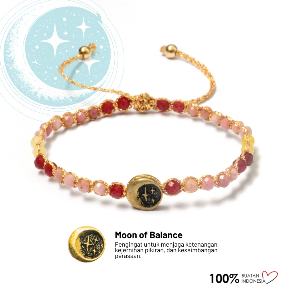 Maknavara - Moon of Balance - Bloom - เครื่องประดับ RDNB - สร้อยข้อมือผู้หญิง/ผู้ชาย - หินธรรมชาติ -