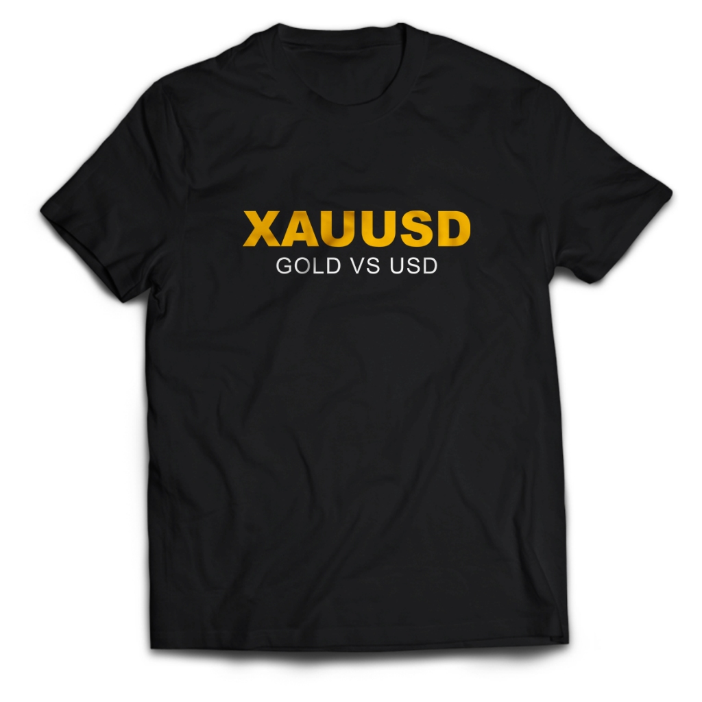 Trader XAUUSD Gold VS USD เสื้อยืดผู้ชายผู้ใหญ่เสื้อ Unisex PakeKaos