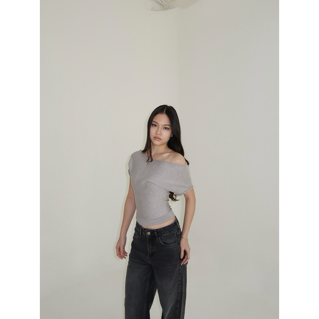 BOATNECK KNIT TOP l NUDETHELABEL