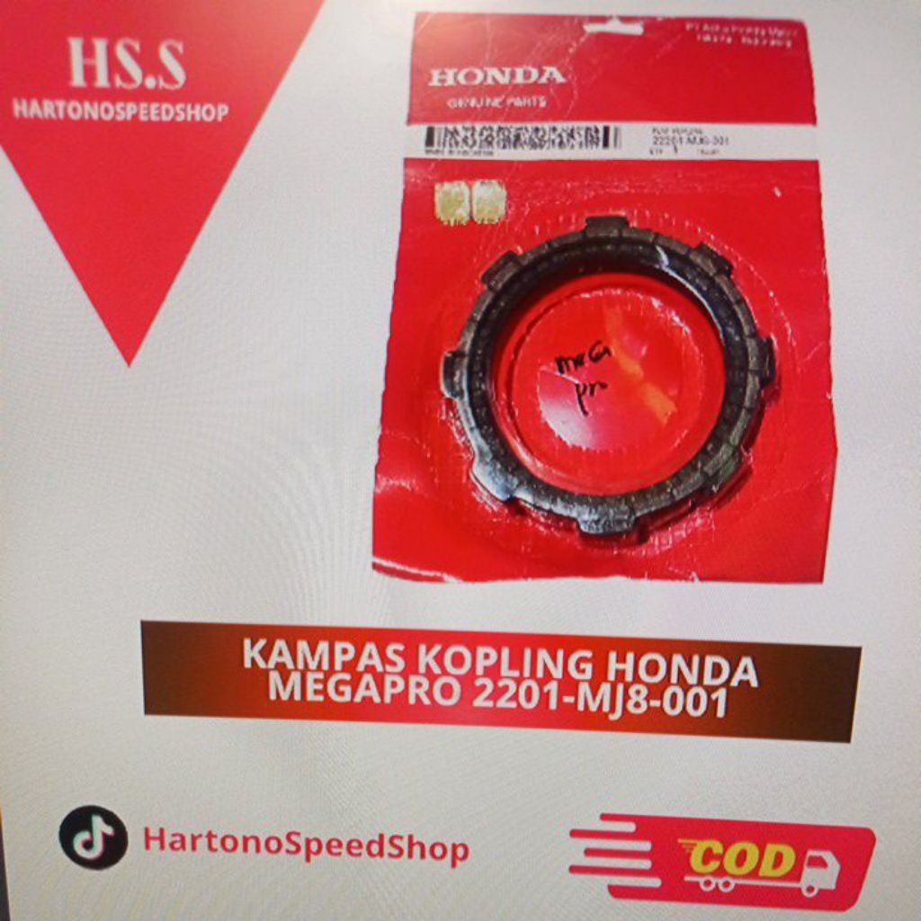 2201-MJ8-001 จานคลัทช์ HONDA MEGAPRO ดั้งเดิม