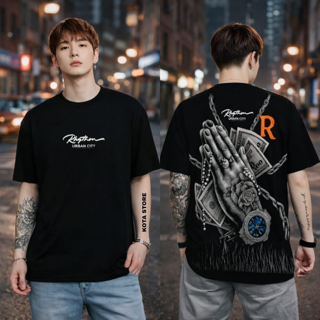 เสื้อยืด Distro เสื้อผู้ใหญ่แขนสั้น Dollar Motif