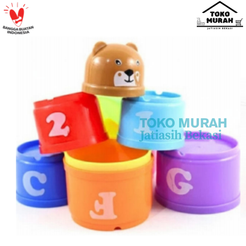 YE6 STACKING CUP ของเล่นสําหรับเด็ก BABY TODDLERS LEARNING TO TRAIN MOTOR STACKING CUP SMART EDUCATI
