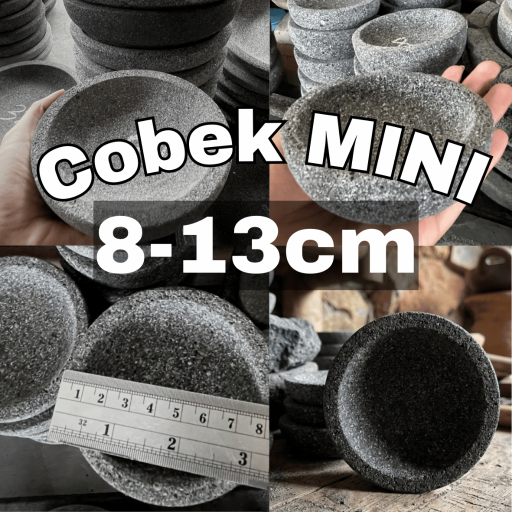 MINI MORTAR 8-13CM ของแท้ MERAPI STONE ใช้งานได้จริงสําหรับซอสพริกและเครื่องปรุงรสทุกวัน