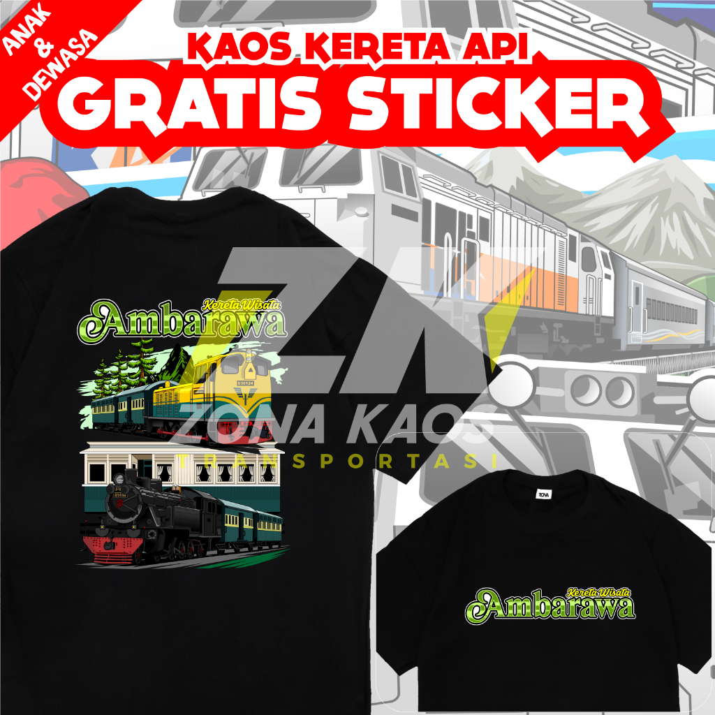 (สติ๊กเกอร์ฟรี) AMBARAWA V2 FUA KAI TRAIN เสื้อยืดสําหรับเด็กและผู้ใหญ่ - เสื้อผ้า KAI TRAIN สําหรับ
