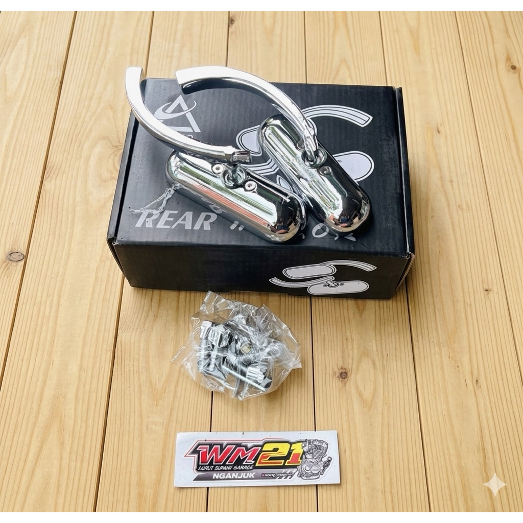 HD REARVIEW MIRROR, ELIPS CHROME MODEL, UNIVERSAL สําหรับมอเตอร์ไซค์ทั้งหมด