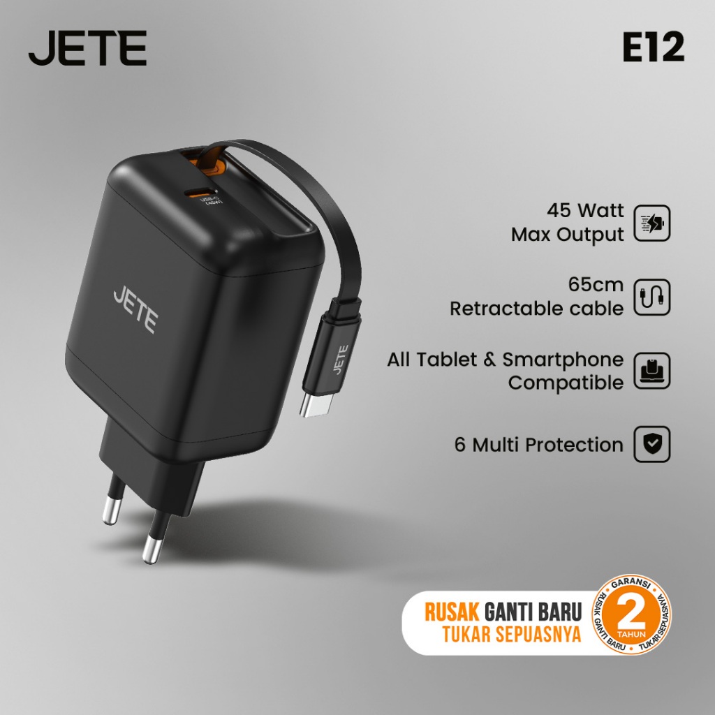 หัวชาร์จ JETE E12 45W