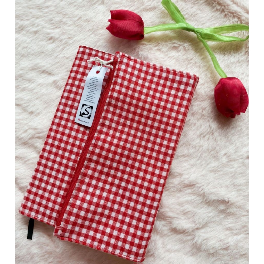 A5 NOTEBOOK + POCKET / DIARY BOOK / PLANNER / Agenda Book / Note Book / Journal Book - Red Gingham