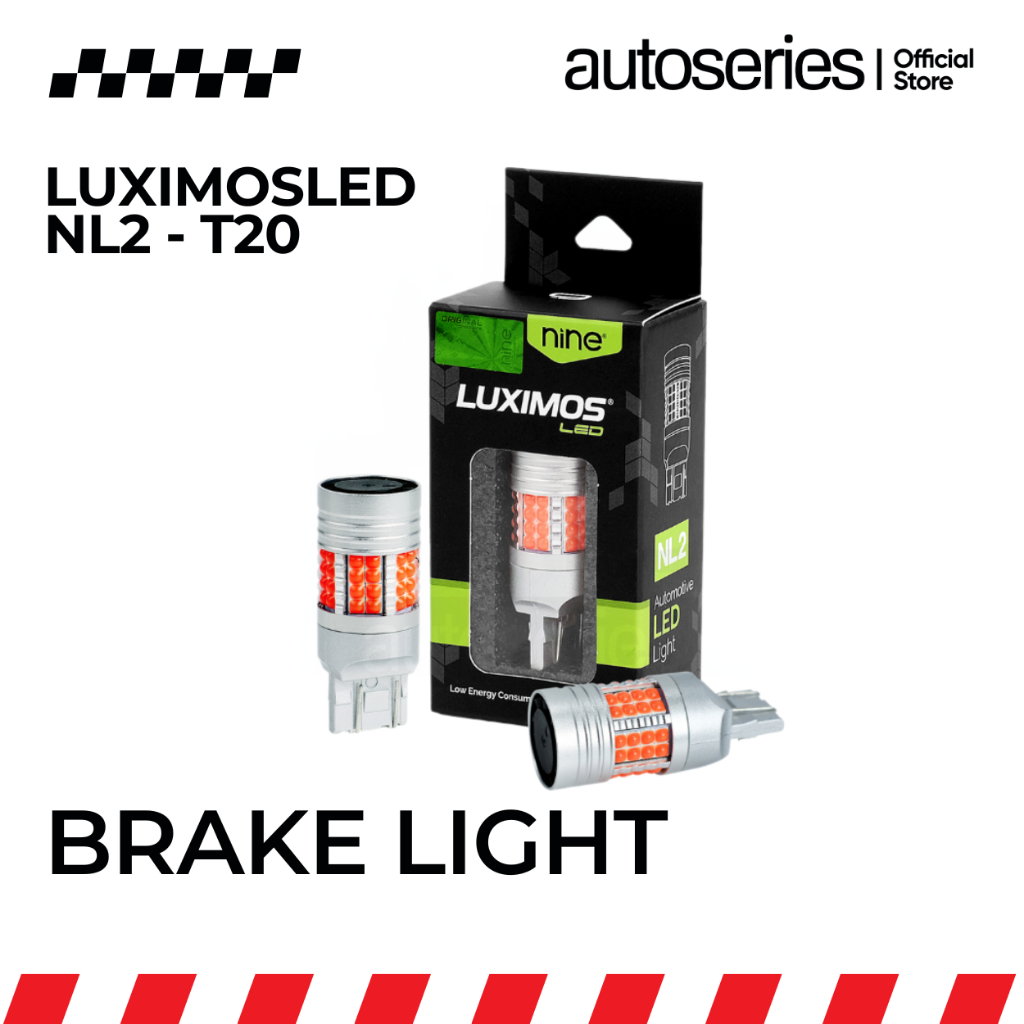 LUXIMOS รถ Dajjal ไฟเบรค T20 30W Canbus PNP 12-28V 48 จุด LED พัดลม Super Bright - NL2