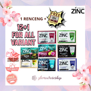 ZINC SHAMPO SACHET 1 RENCENG ISI 12 SACHET (PROMO 12+1)