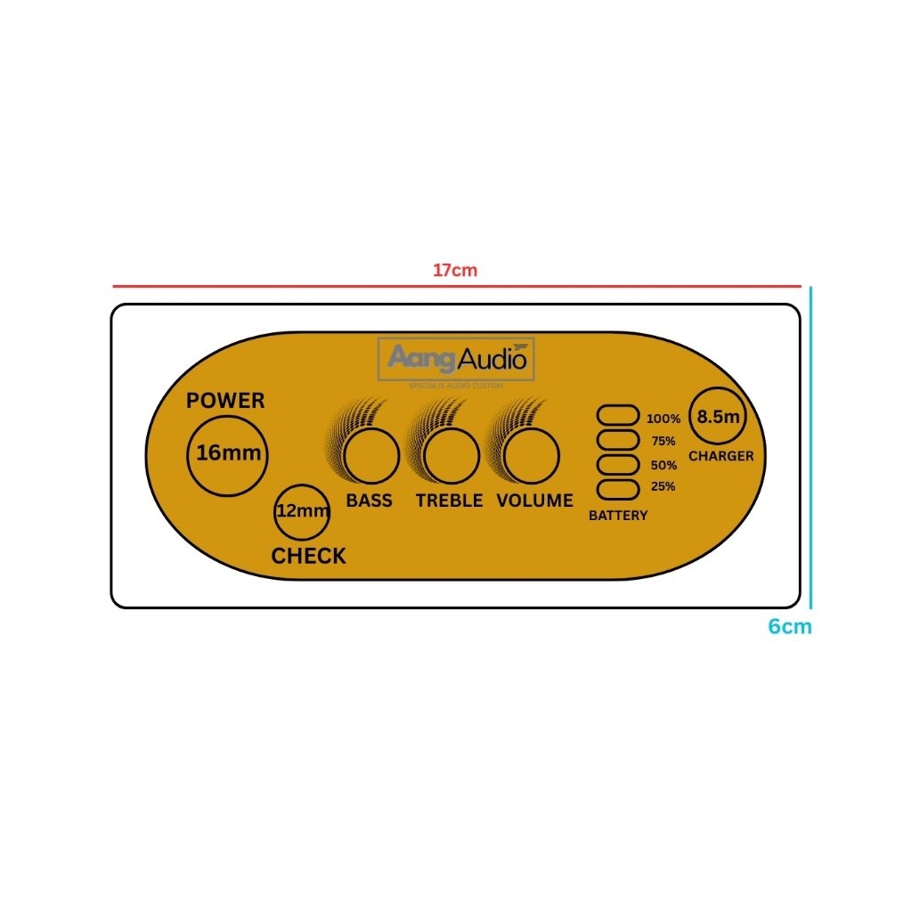 แผงโทนควบคุม zk1002t อะคริลิค 2mm
