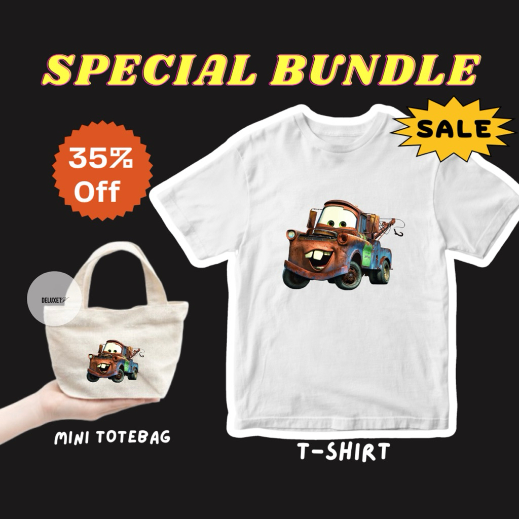 [SAVE BUNDLE] เสื้อยืดแข่งรถ + Mini Totebag | เสื้อยืดผ้าฝ้าย 24s สําหรับผู้ชายและผู้หญิง (D6)