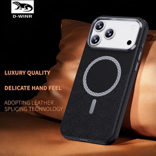 DWINR Design for iPhone 17 17 Pro 17 Pro MaxPremium Leather Case MagSafe Magnetic Luxury  Case Silicone Kulit Shockproof