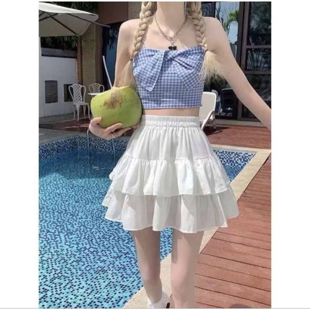 POLLY Mini Skirt Short Layered Skirt / Short Womens Skirt