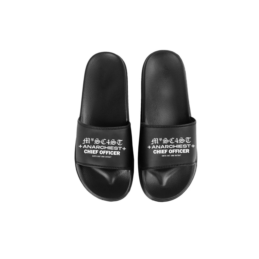 Miscast - รองเท้าแตะสไลด์ - Regina - สีดํา