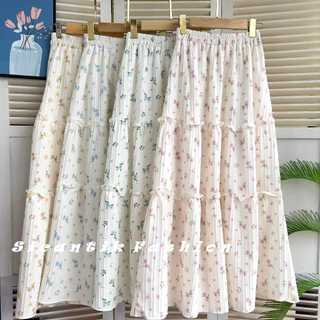 Rok Susun Bunga Ruffle / Rok Wanita Long Skirt Korean / Rok Casual Vintage Korean Style terbaru