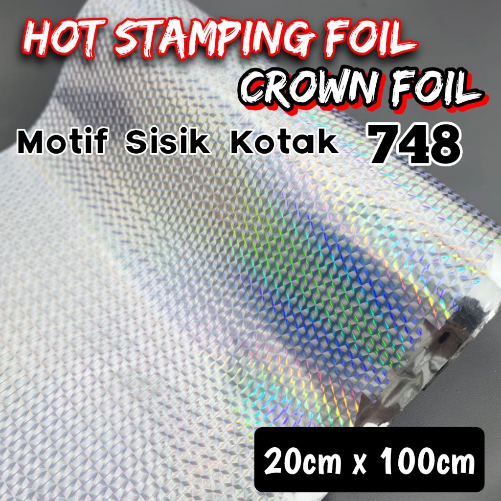 HOT STAMPING FOIL CROWN SERIES SQUARE SCALE MOTIF 748 20CM X 100CM [ALM38]