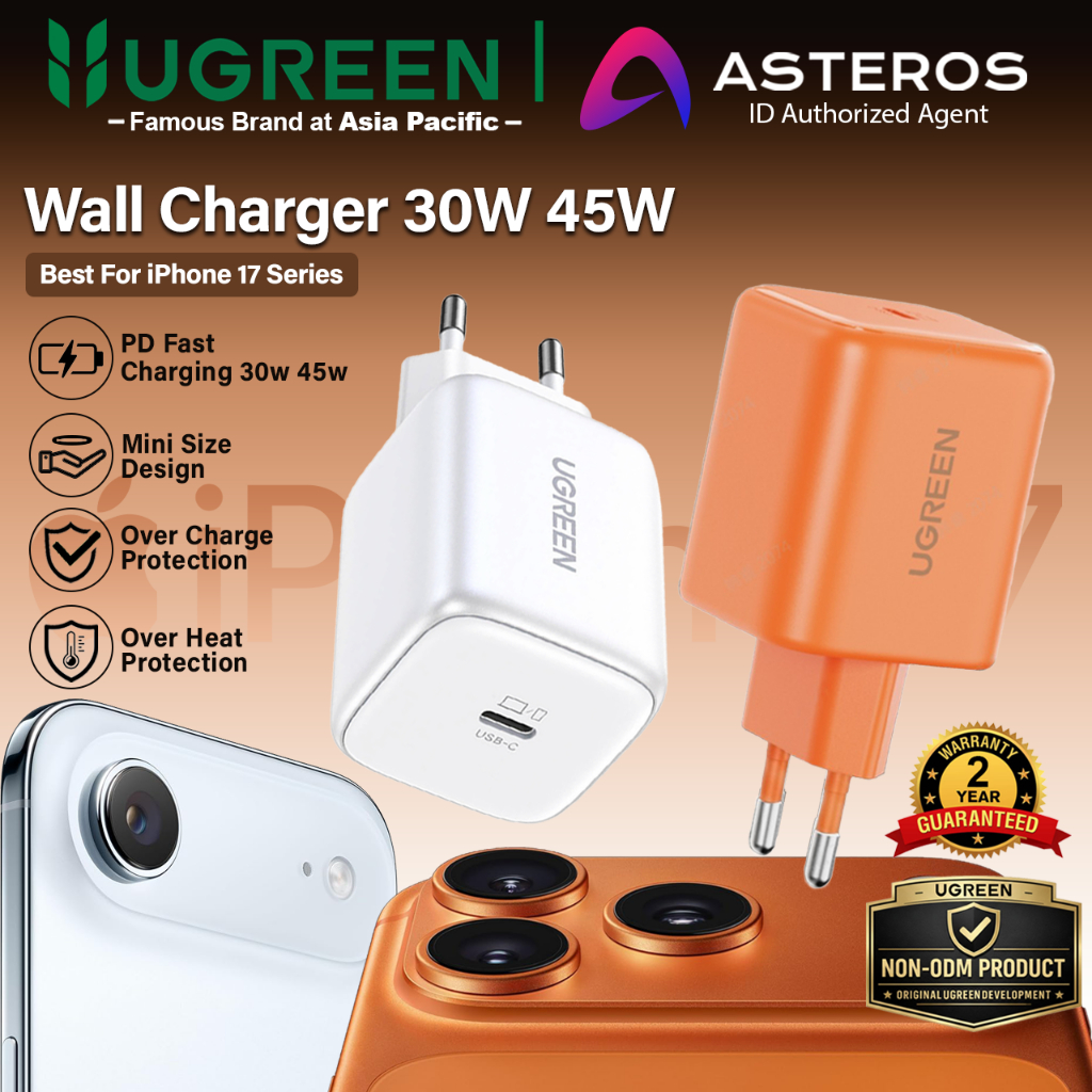 UGREEN GaN N หัวชาร์จสําหรับ iPhone 17 Series Fast Charging 30w 40w