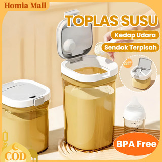 HomiaMall BPA Free Kotak Susu Tempat Susu Bubuk Bayi Wadah Susu Toples Makanan Vacuum Sealed Box Kotak Penyimpanan Makanan