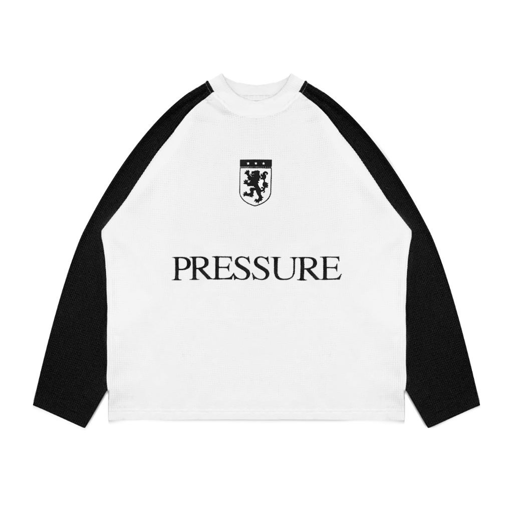 HTTP OFFICIAL - Pedro - Waffle Longsleeves Boxy White เสื้อผู้ชายและผู้หญิงสําหรับทั้งชายและหญิง