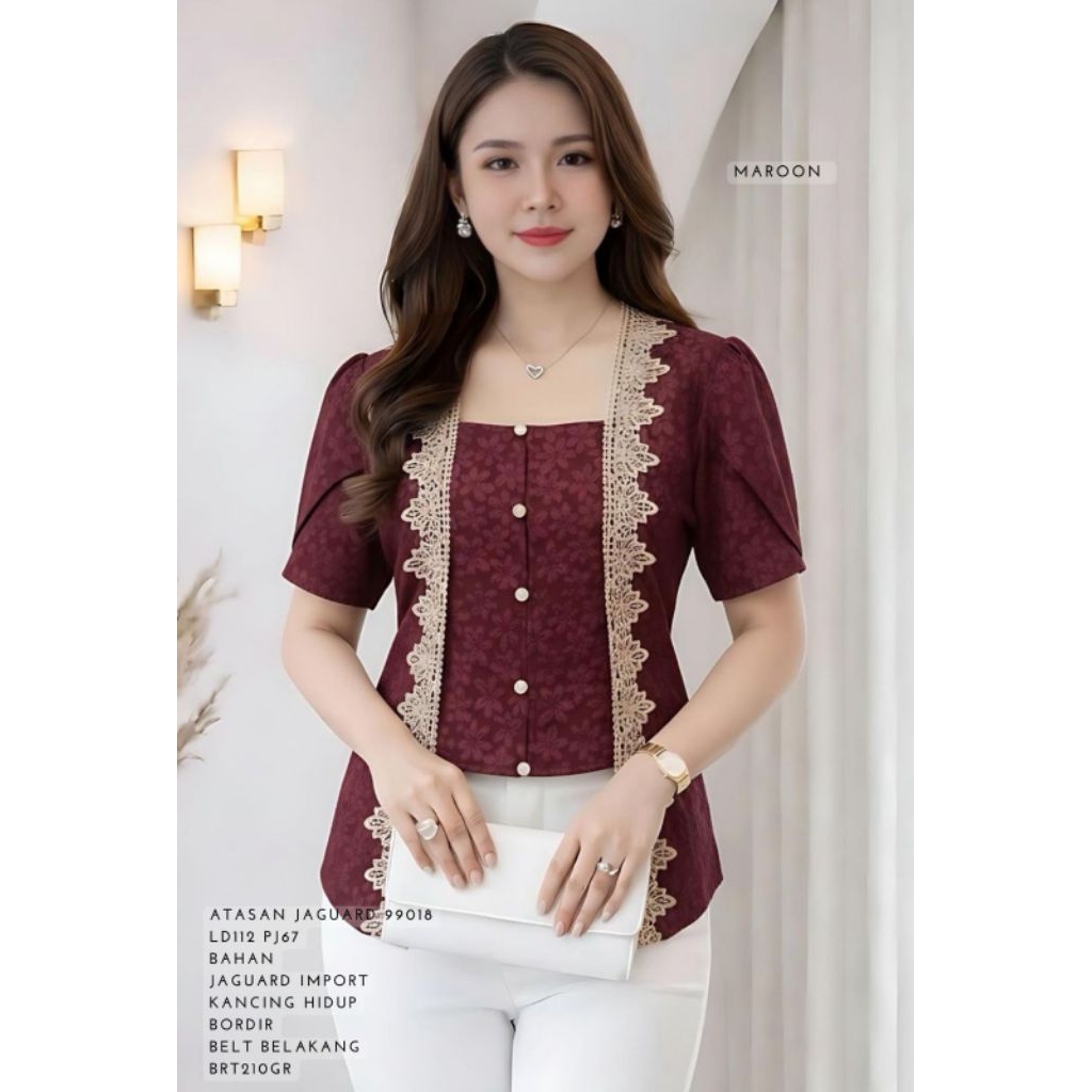 99018 เสื้อท็อปผู้หญิง jaquar