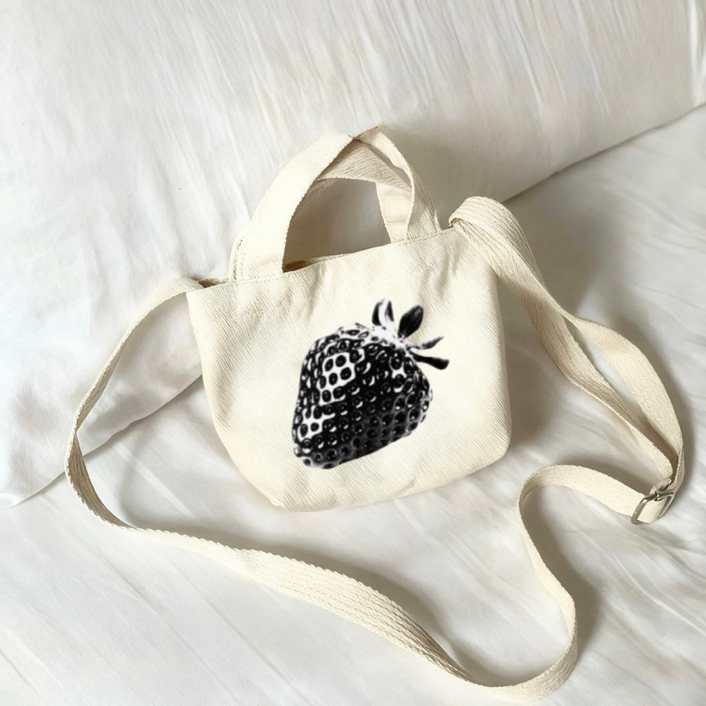 Aesthetic Womens Mini Canvas Tote Bag สไตล์เกาหลี Daily Bag M82