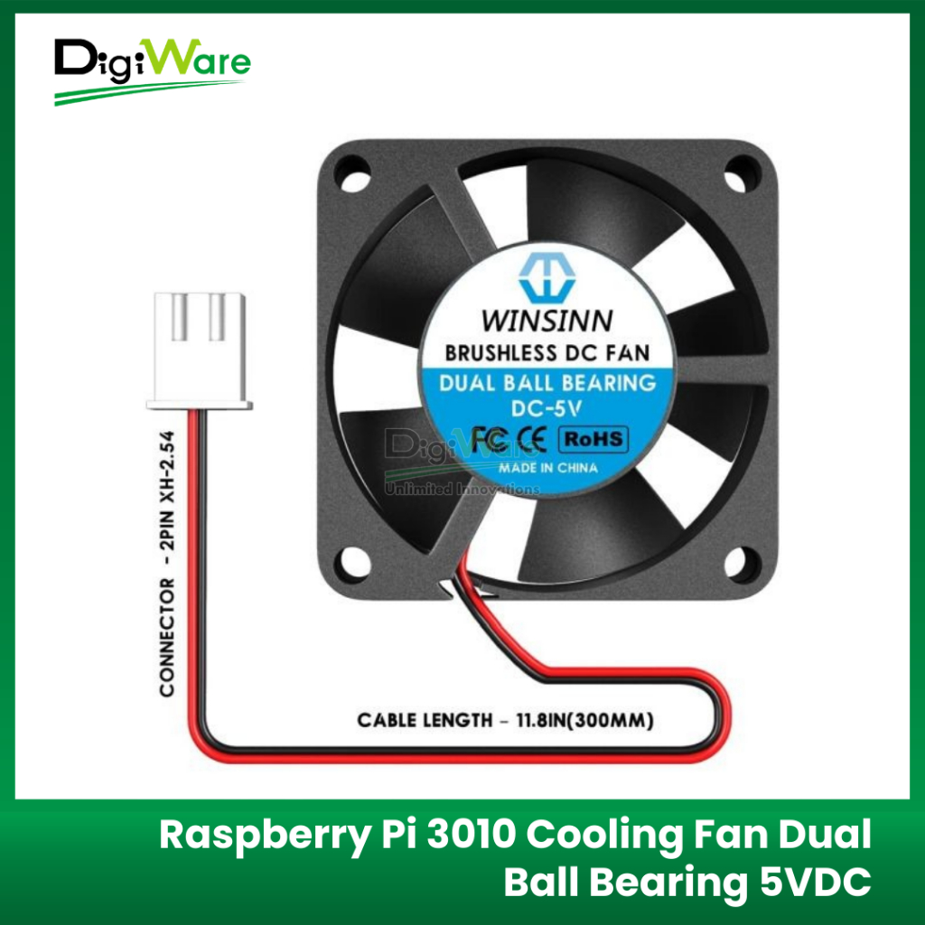 Raspberry Pi 3010 พัดลมระบายความร้อน Dual Ball Bearing 5VDC