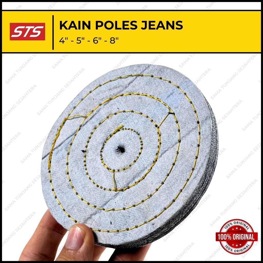 MATA JEANS POLISHING CLOTH 4" 5" 6" 8" HARD BLUE - POLISHING WHEEL STAINLESS METAL POLISHING BIT