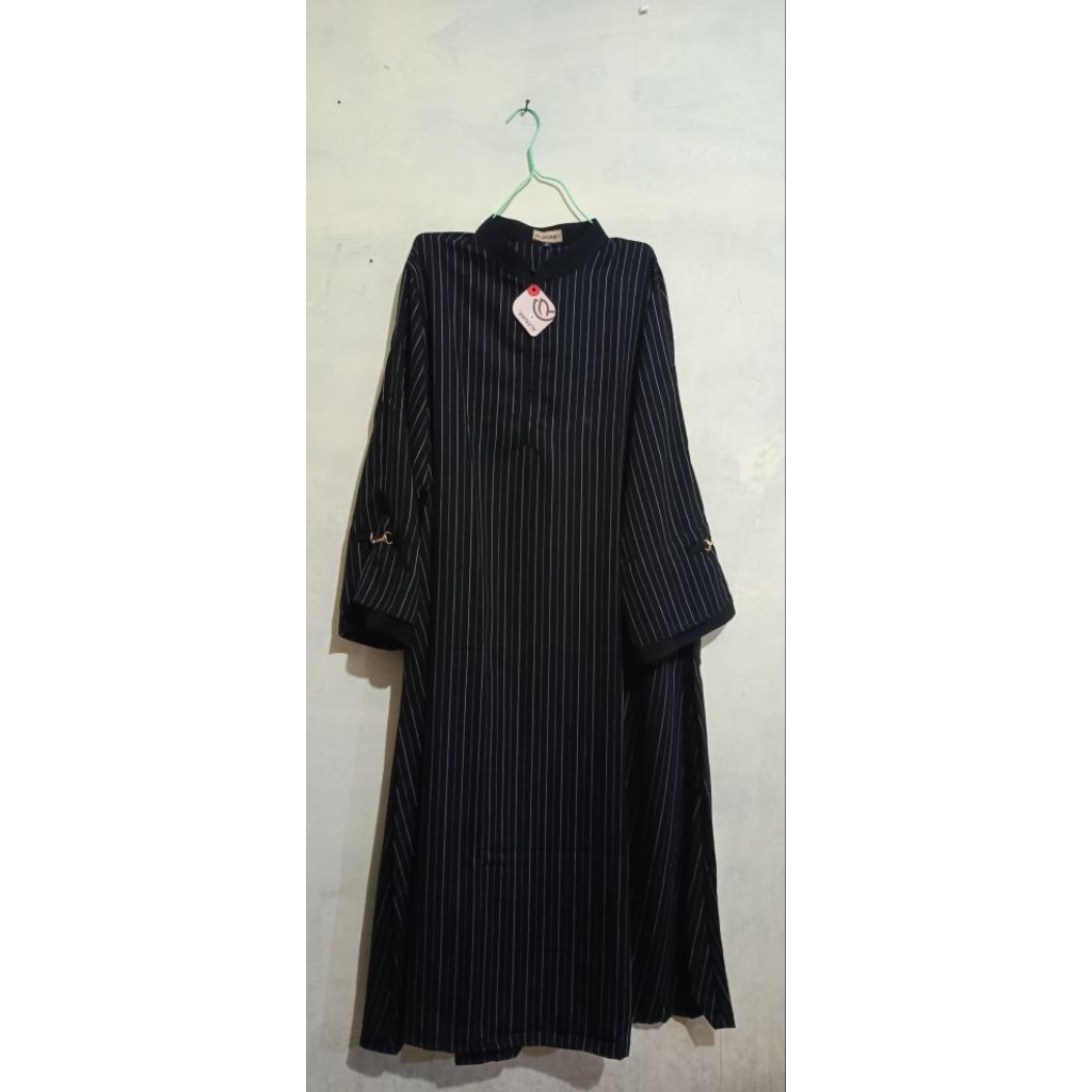 ใหม่ Abaya Nooren Jetblack Stripp By alfajar Size S