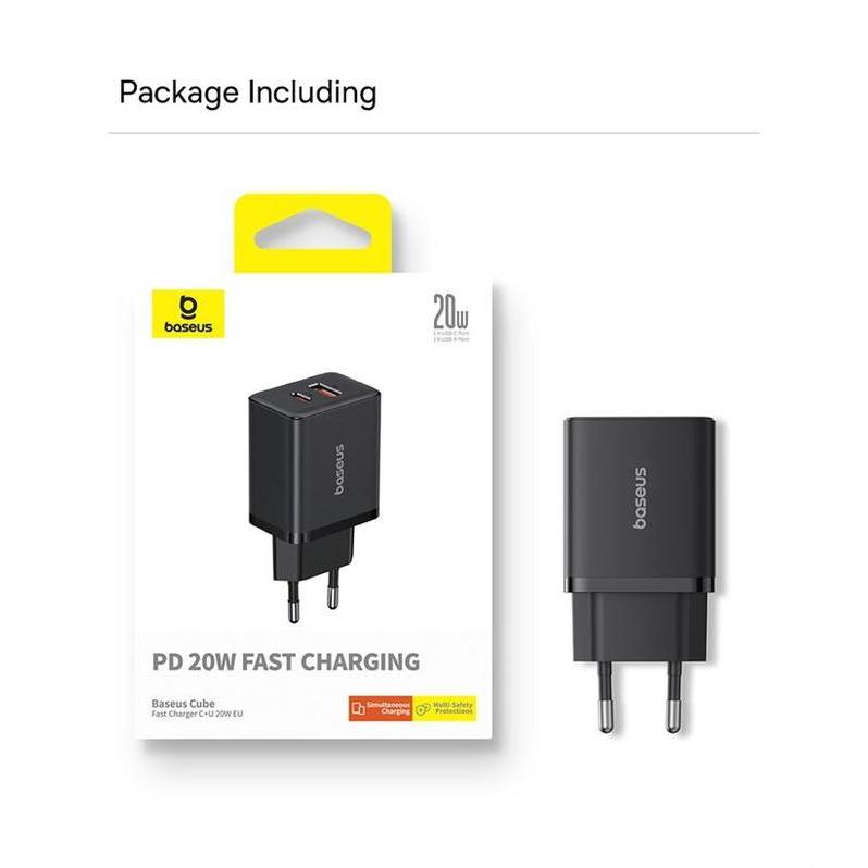 BASEUS Cube Fast Charger C+U 20W