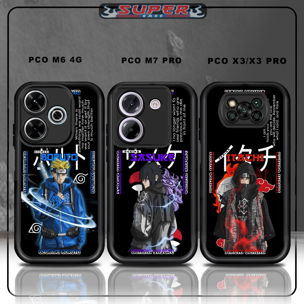 กรณี Hp สําหรับ SoftCase Hp สําหรับแก้วสีดําพรีเมี่ยม POCO M6 4G PCO M7 PRO PCO X3/X3 PRO ออกแบบ NAR