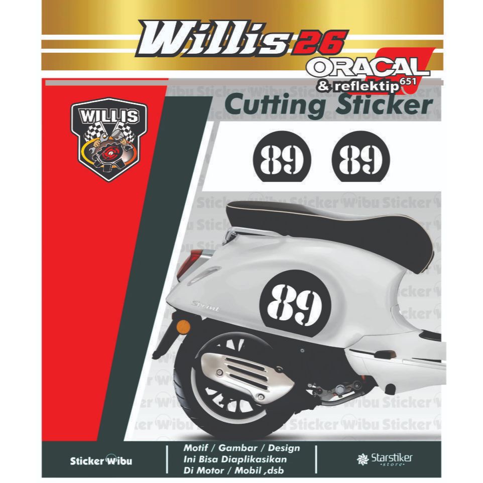 VESPA STRIPING / สติ๊กเกอร์ / สติ๊กเกอร์ / CUTTING / VESPA / NUMBER / สติ๊กเกอร์ตัด VESPA MATIC / MA