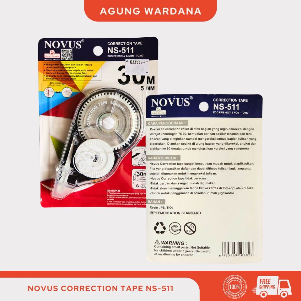 NOVUS TYPE-EX CORRECTION TAPE NS-511