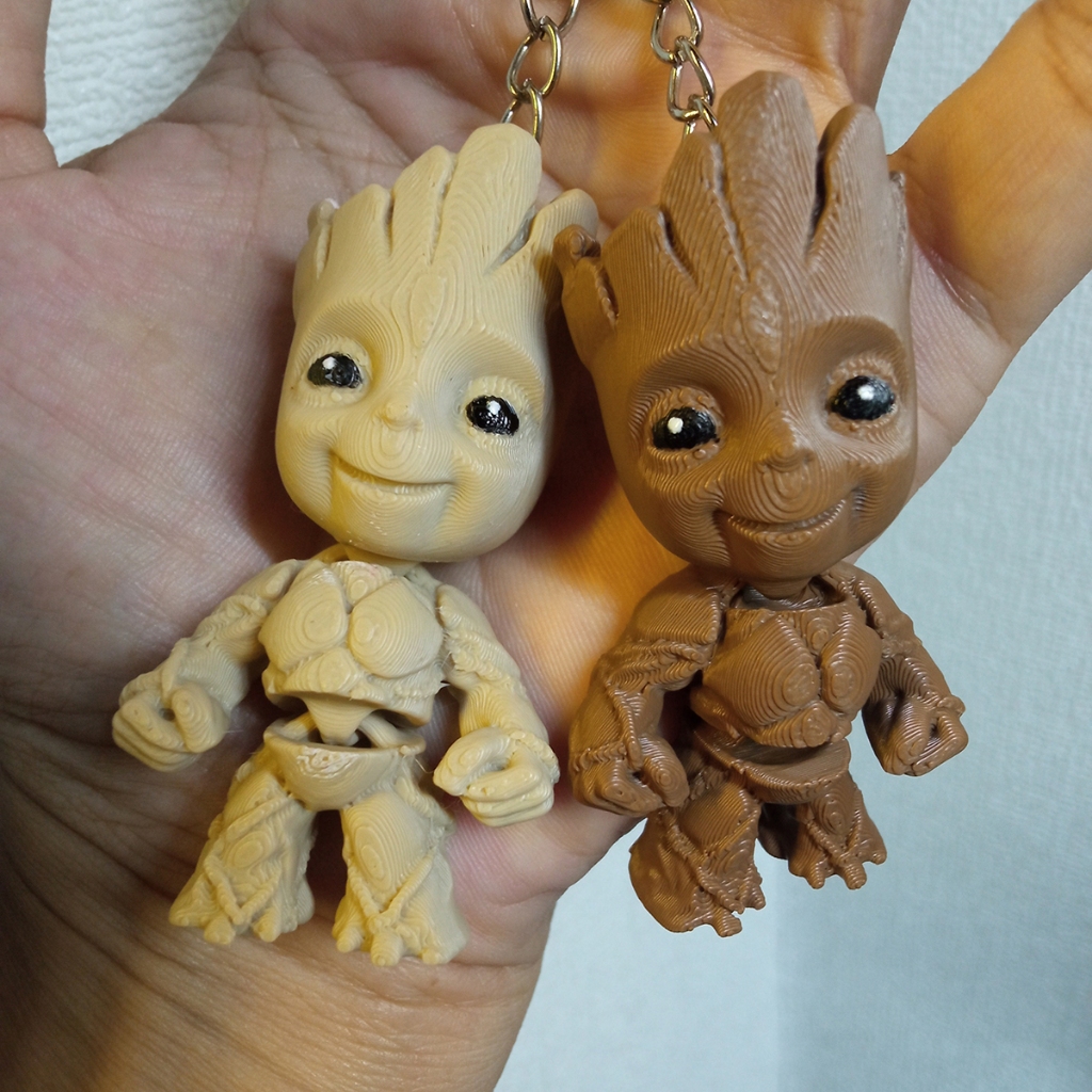 GANTUNGAN Baby Groot Flexi Keychain – พวงกุญแจ Groot Articulation น่ารัก | อุปกรณ์เสริมคีย์และกระเป๋
