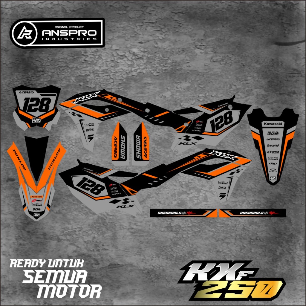 KXF 250 สติ๊กเกอร์มอเตอร์ไซค์ DECAL ANTI-SCRATCH PROTECTION STICKER KXF 250 DECAL